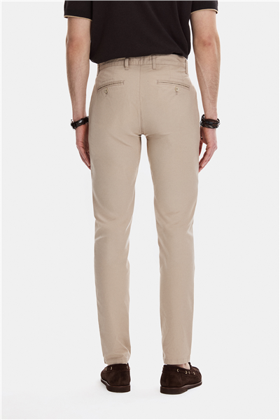 Bej Dokuma Chino Pantolon