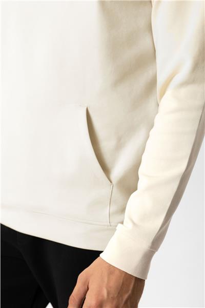 Bej Regular Fit Pamuklu Kapüşonlu Sweatshirt