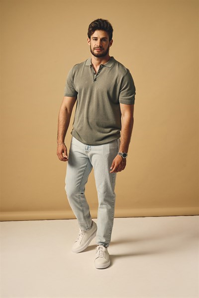 Bel Lastikli Yıkamalı Denim