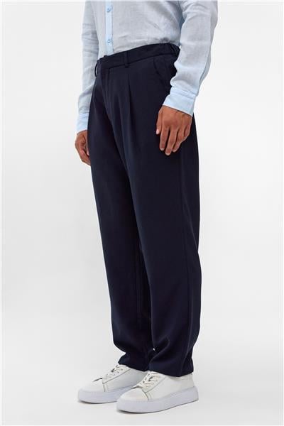 Lacivert Carrot Fit Belli Lastikli Pantolon