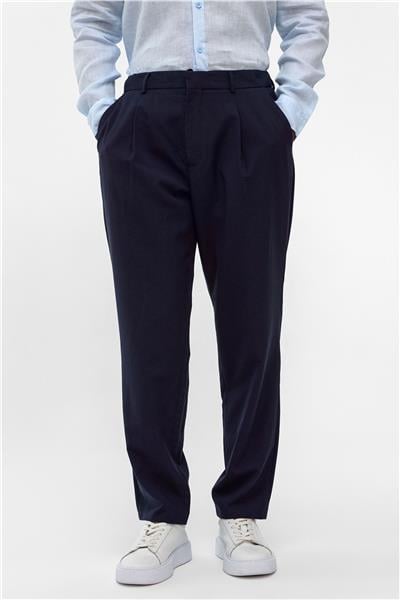 Lacivert Carrot Fit Belli Lastikli Pantolon