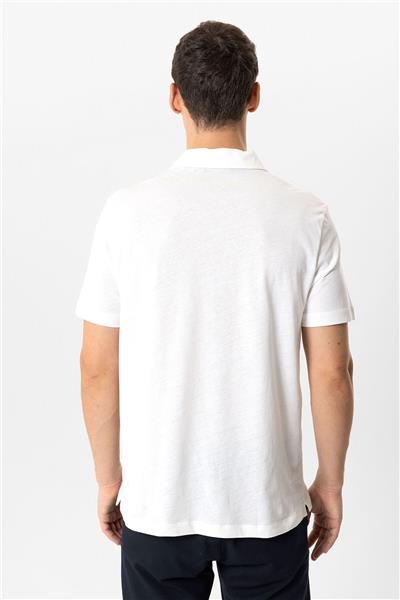 Beyaz Regular Fit %100 Pamuk Polo Yaka Tişört