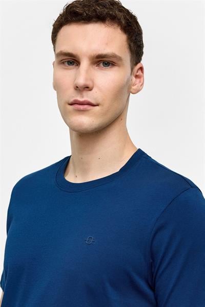 Lacivert Regular Fit Bisiklet Yaka Basic Tişört