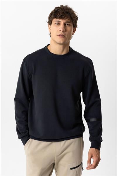 Antrasit Regular Fit Bisiklet Yaka Sweatshirt