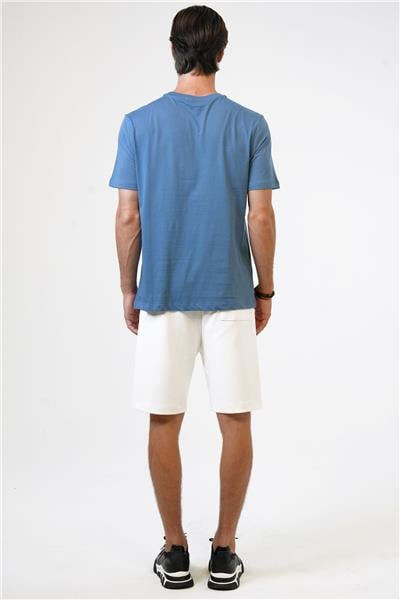 Mavi Regular Kalıp %100 Pamuk Bisiklet Yaka Tişört
