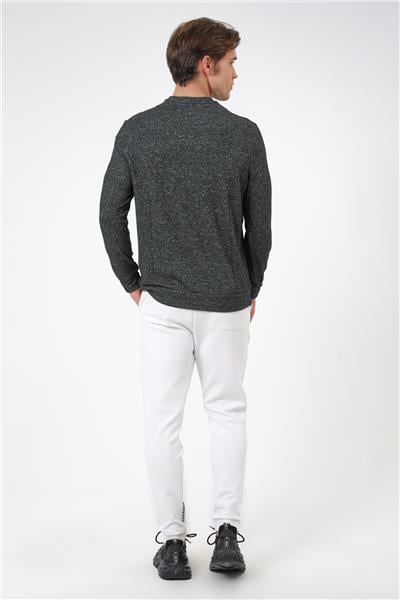 Anstrasit Regular Fit Yumuşak Dokulu Bisiklet Yaka Sweatshirt