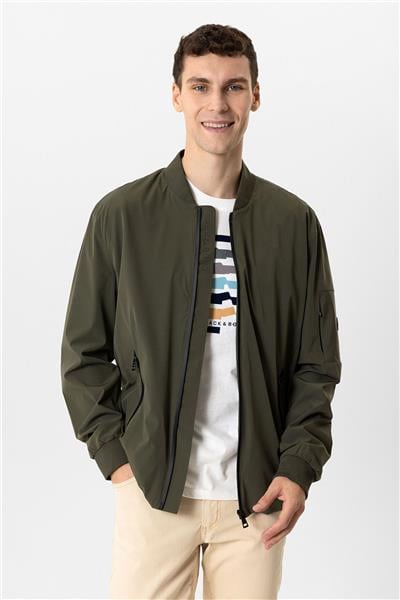 Haki Regular Fit Bomber Ceket Mont