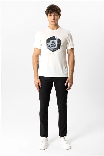 Siyah Slim Fit Pamuklu Yan Cep Chino Pantolon