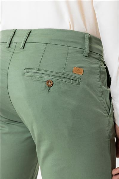 Yeşil Slim Fit Pamuklu Yan Cep Chino Pantolon