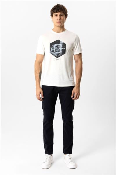 Siyah Slim Fit Pamuklu Yan Cep Chino Pantolon