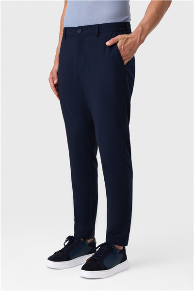 Comfort Fit Lacivert Jogger Pantolon