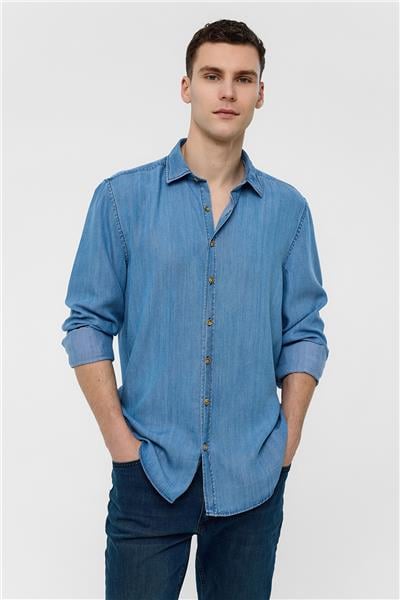 Mavi Regular Fit Uzun Kollu Denim Gömlek