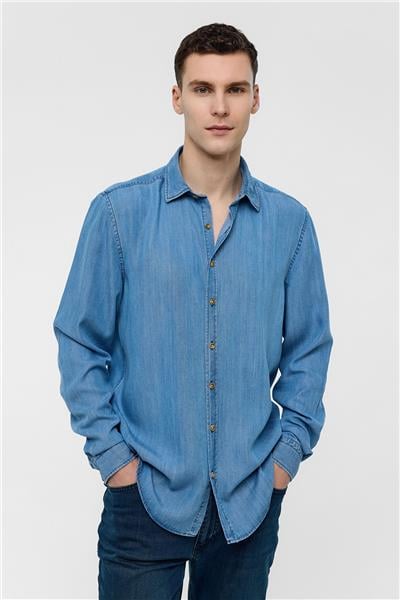 Mavi Regular Fit Uzun Kollu Denim Gömlek