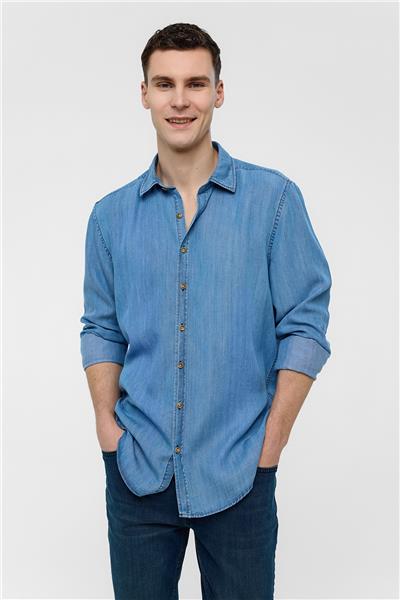 Mavi Regular Fit Uzun Kollu Denim Gömlek
