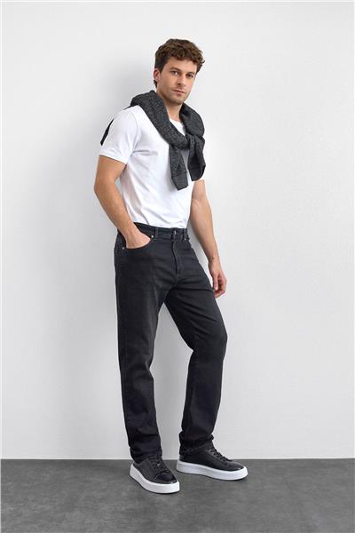 Siyah Slim Fit Denim Pantolon