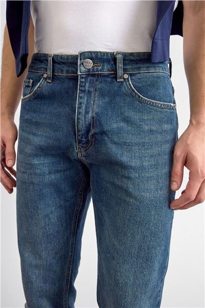Lacivert Denim Pantolon