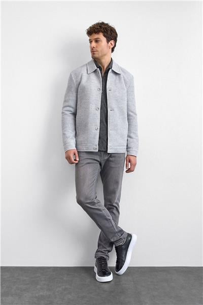 Gri Slim Fit Denim Pantolon