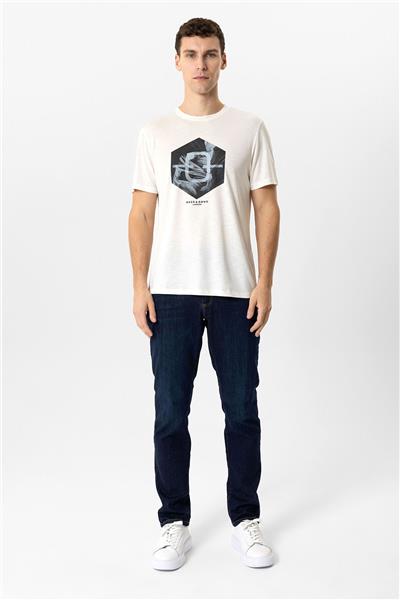 Koyu Lacivert Slim Fit 5 Cepli Pamuklu Denim Pantolon