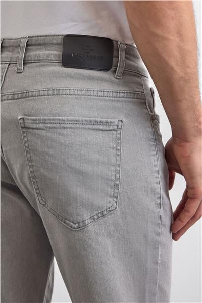 Açık Gri Slim Fit Denim Pantolon