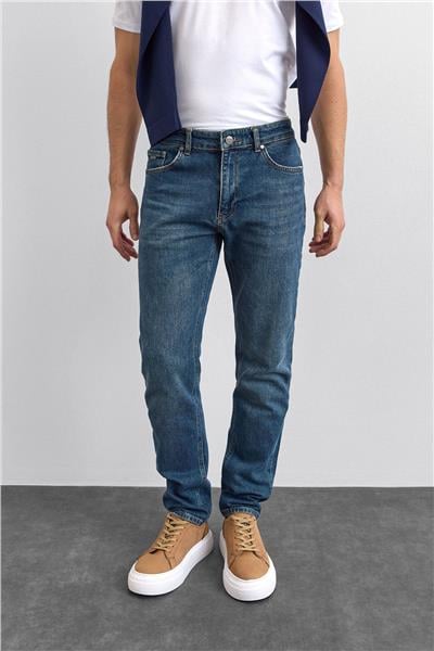 Lacivert Denim Pantolon