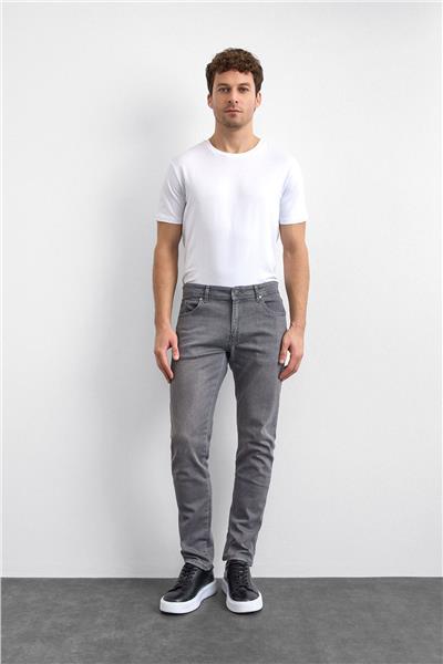 Gri Slim Fit Denim Pantolon