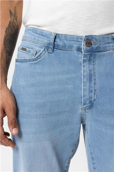 Açık Mavi Slim Fit 5 Cepli Pamuklu Denim Pantolon