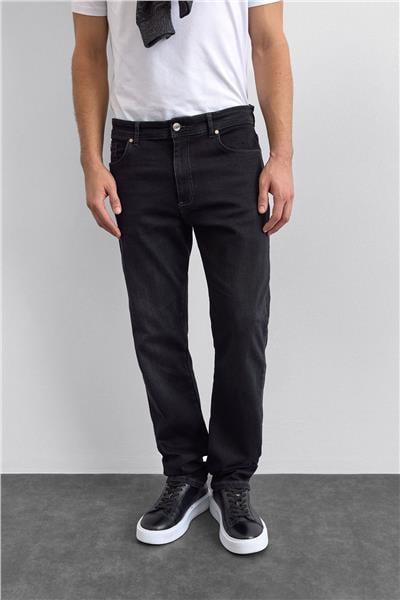 Siyah Slim Fit Denim Pantolon