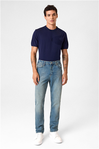 Açık Lacivert Denim Pantolon