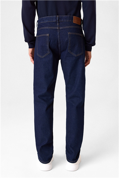 Koyu Lacivert Denim Pantolon