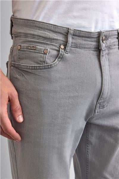 Açık Gri Slim Fit Denim Pantolon