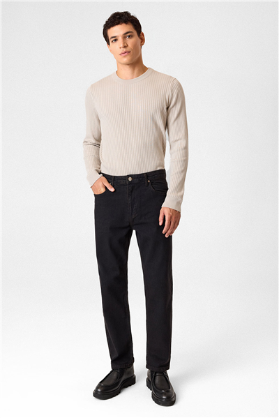Koyu Lacivert Denim Pantolon