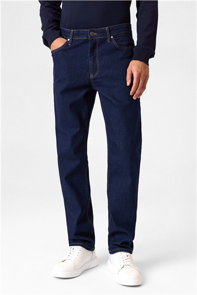 Koyu Lacivert Denim Pantolon