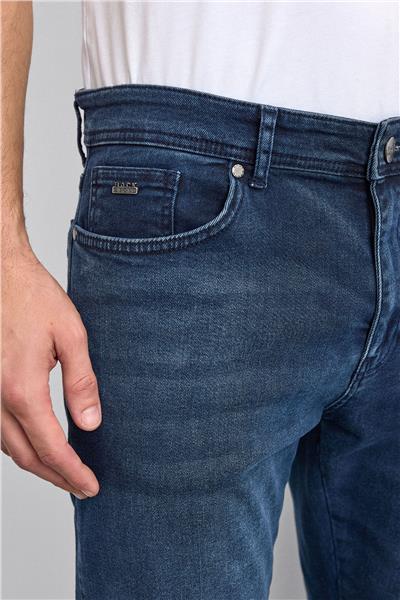 Lacivert Slim Fit Denim Pantolon