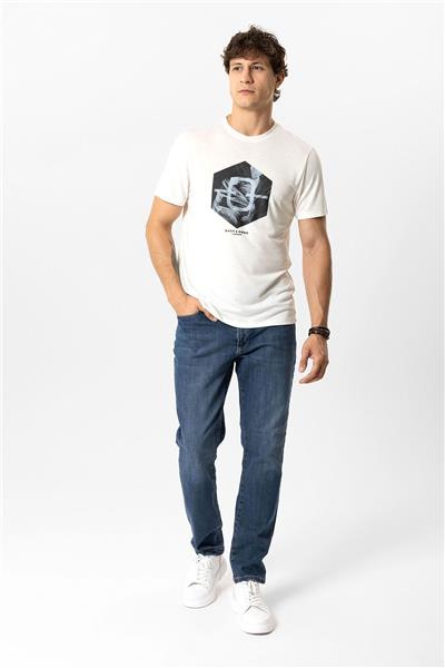 Açık Lacivert Slim Fit 5 Cepli Pamuklu Denim Pantolon