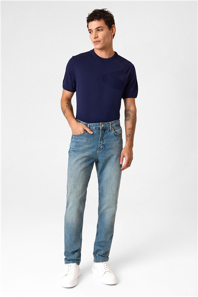 Açık Lacivert Denim Pantolon