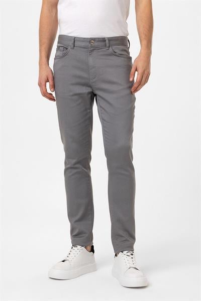 Gri Dokuma 5 Cep Pantolon