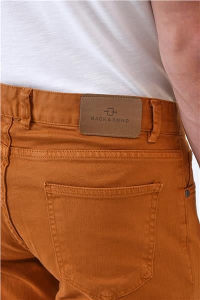 Camel Slim Fit 5 Cepli Pamuklu Kanvas Pantolon