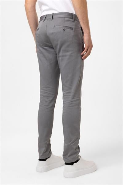 Gri Dokuma Chino Pantolon