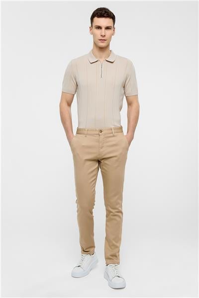 Bej Dokuma Chino Pantolon