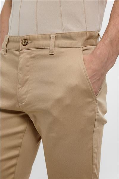 Bej Dokuma Chino Pantolon