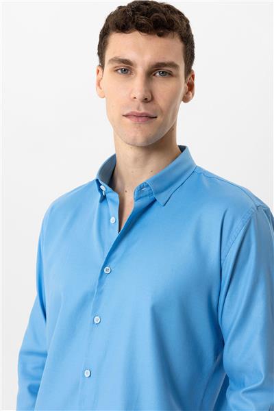Mavi Slim Fit %100 Pamuk Gömlek