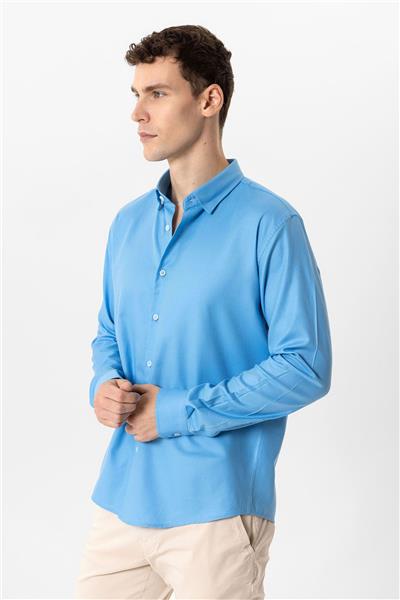 Mavi Slim Fit %100 Pamuk Gömlek