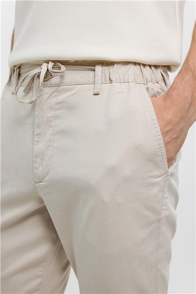 Bej Dokuma Pantolon