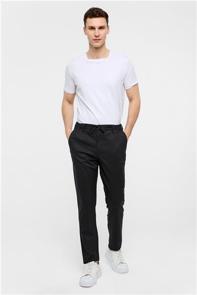 Siyah Dokuma Pantolon