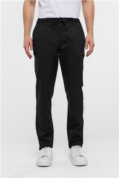 Siyah Dokuma Pantolon