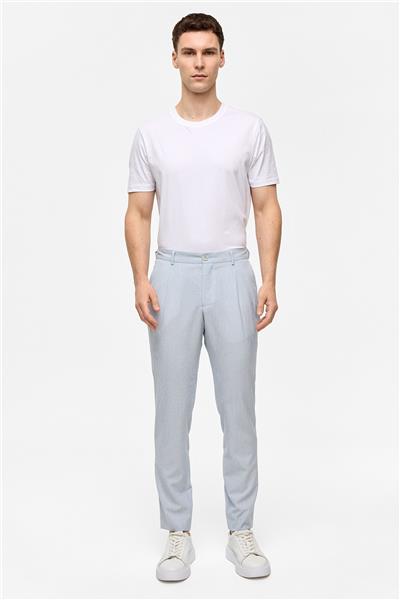 Mavi Slim Fit Dokuma Pantolon