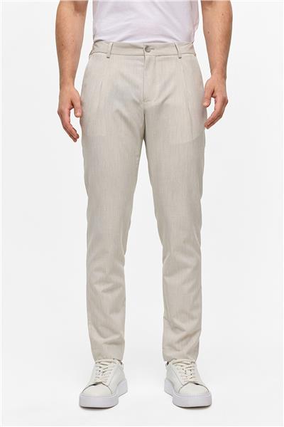 Gri Slim Fit Dokuma Pantolon