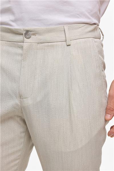 Gri Slim Fit Dokuma Pantolon