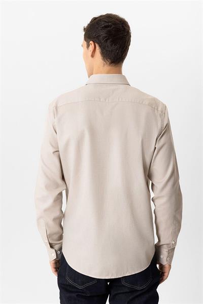 Taş Slim Fit Armürlü %100 Pamuk Gömlek