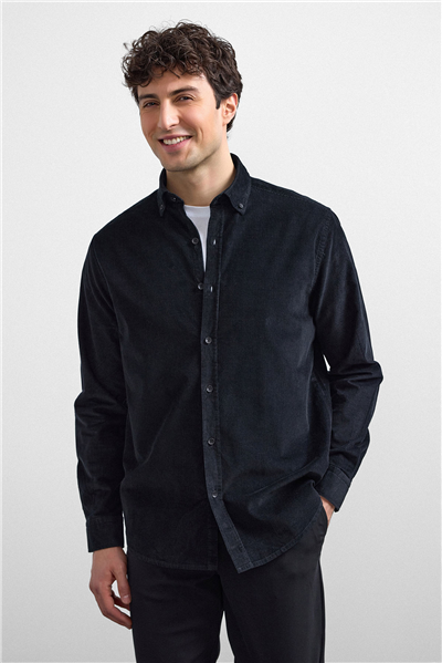 Siyah Comfort Fit Gömlek